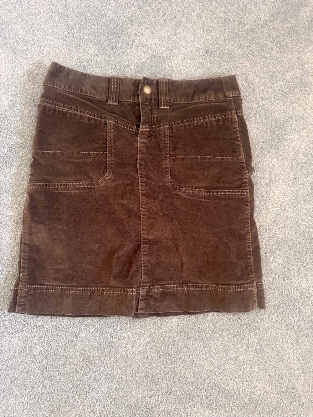 Women’s Brown Corduroy Mini Skirt